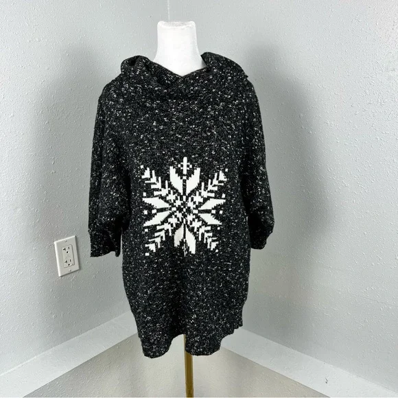 Christopher & Banks Women’s Large Sweater Dolman Style Sleeve Turtleneck Cotton - Picture 5 of 10